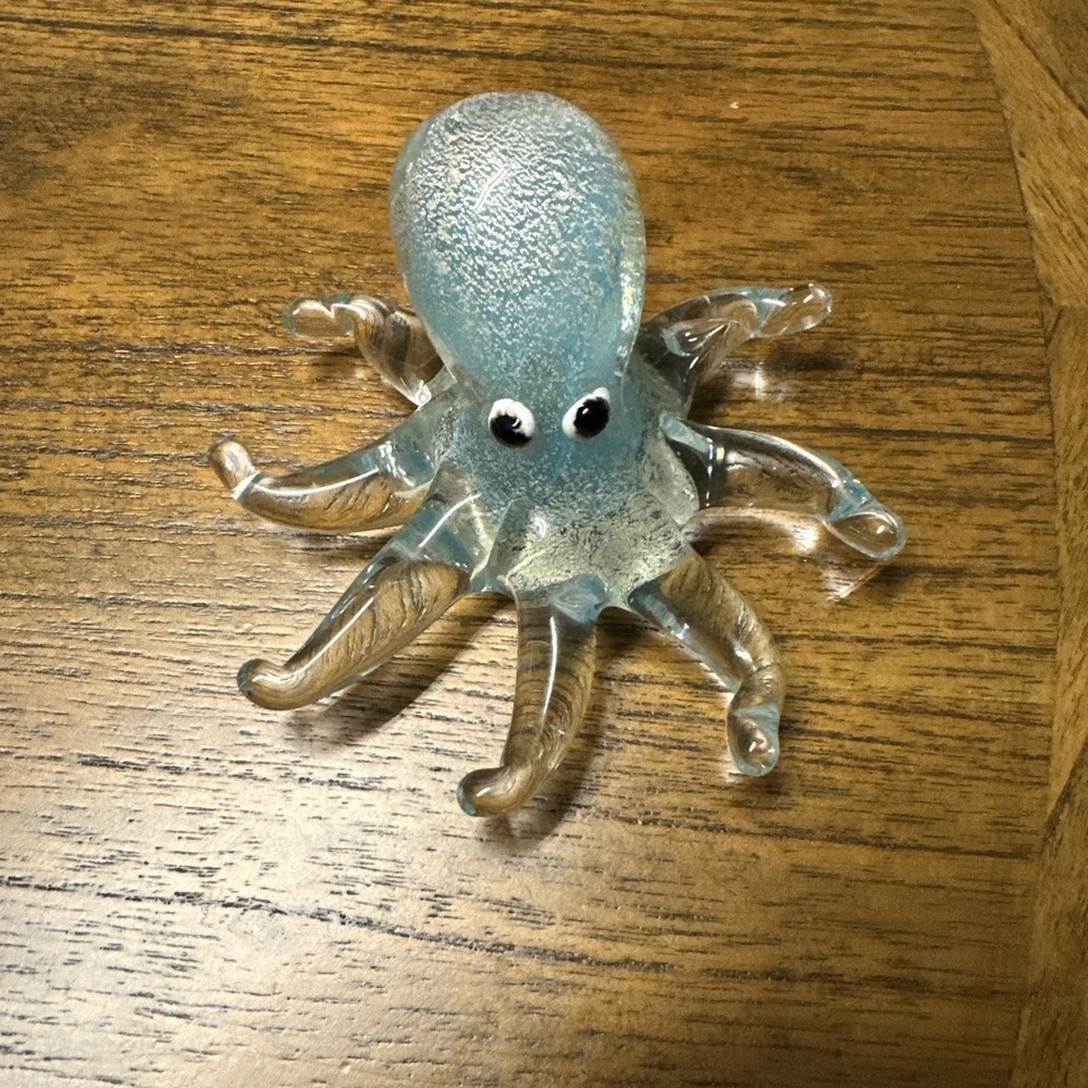 Glass Octopus Paperweight